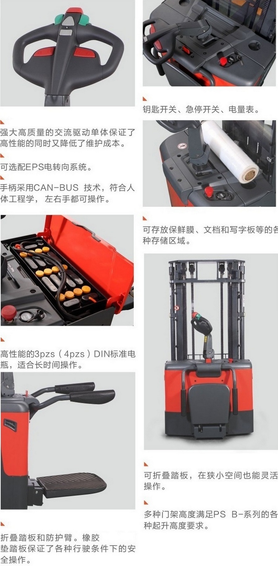 诺力PSB12/PSB15站驾式全电动堆高车